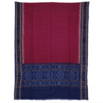 Beautiful Handloom Sambalpuri Cotton Dupatta (Magenta, Blue)