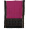 Beautiful flower print Handloom Sambalpuri Cotton Dupatta (Magenta, Black)