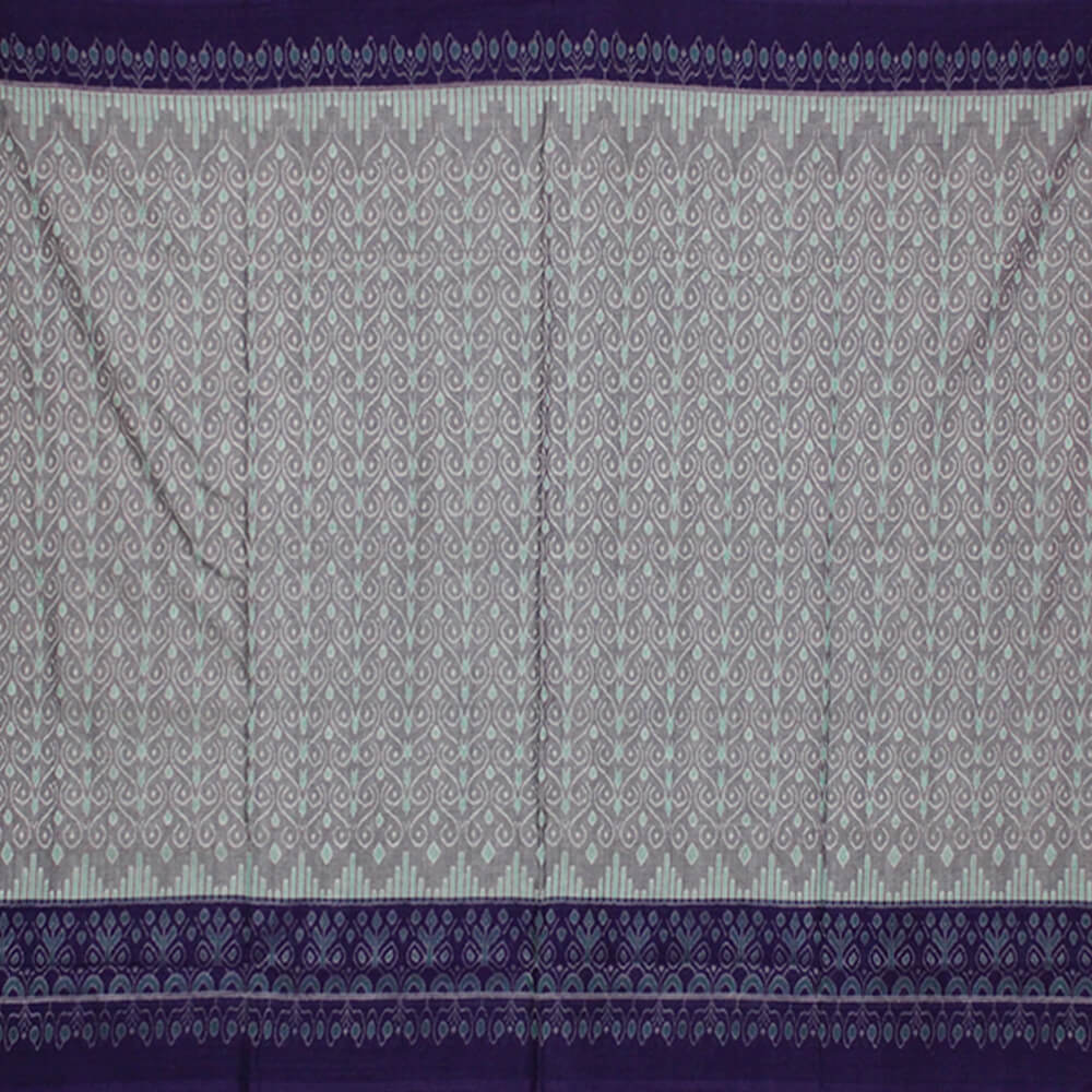Jhoti print paper bandha sambalpuri saree Light Purple