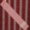 Konark chakra and flower printed dress material salwar set Maroon & white (3 Piece)