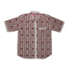 Line Ekothi sambalpuri cotton half shirt (Milky White, Magenta, Red)