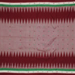 New style three color temple border Bomkai buti print sambalpuri cotton saree