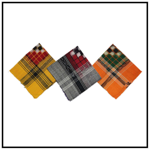 Pasapalli design in the handkerchiefs Yellow, Silver, Orange (Multicolor)
