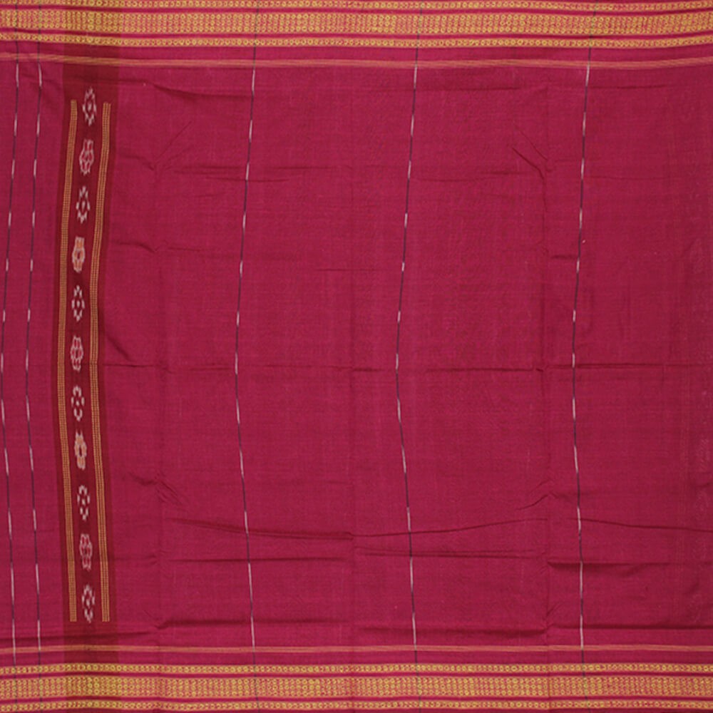 Single Line Small print sambalpuri cotton saree
