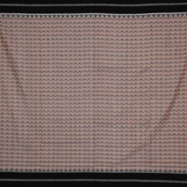 Small print paper bandha sambalpuri saree with plain border.png