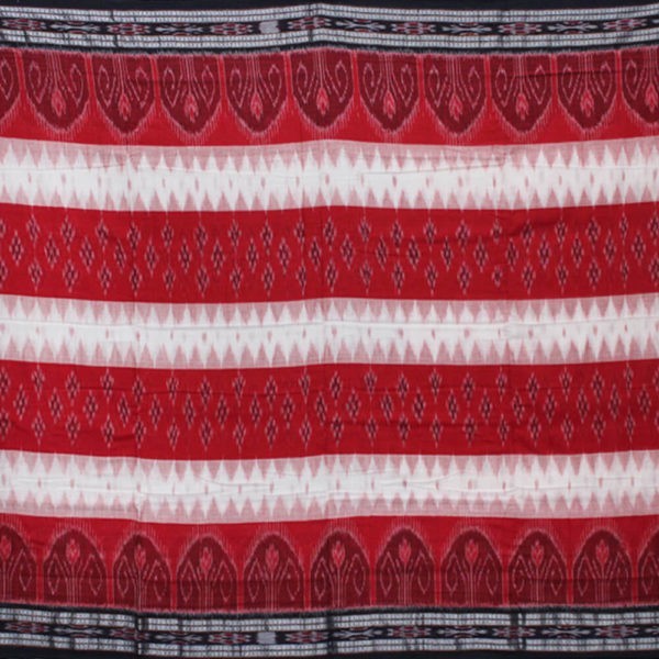Paper Bandha Temple Border Ikat Saree