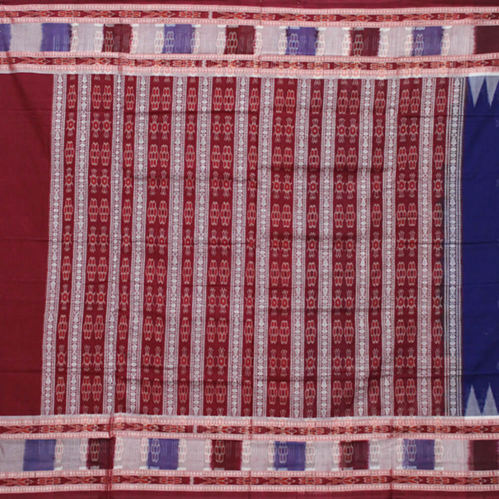 Pasapalli border bomkai buti sambalpuri saree(with Blue color) (3)
