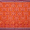 Terracotta print sambalpuri paper bandha cotton saree