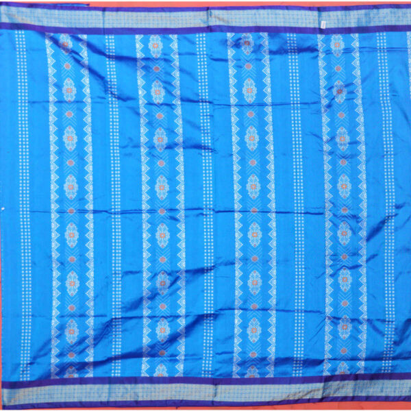 Bomkai silk saree (Sky blue, Purple) Mix