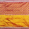 Half half traditional sambalpuri silk yellow saree