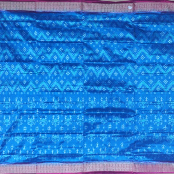 Small terracotta weaving traditional sambalpuri silk saree (Tissue)